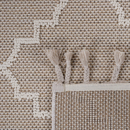 Guros Collection 8X10 Ivory / Trellis Indoor / Outdoor Area Rug image 5
