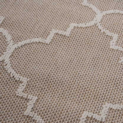 Guros Collection 8X10 Ivory / Trellis Indoor / Outdoor Area Rug image 3