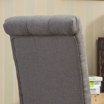 Habit Solid Wood Tufted Parsons Dining Chair, Set of 2, Grey image 6