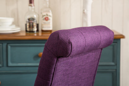 Habit Solid Wood Tufted Parsons Dining Chair, Set of 2, Purple image 8