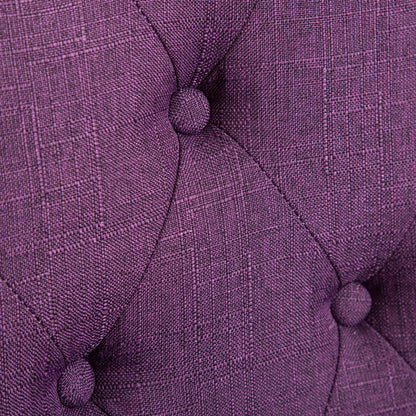 Habit Solid Wood Tufted Parsons Dining Chair, Set of 2, Purple image 4