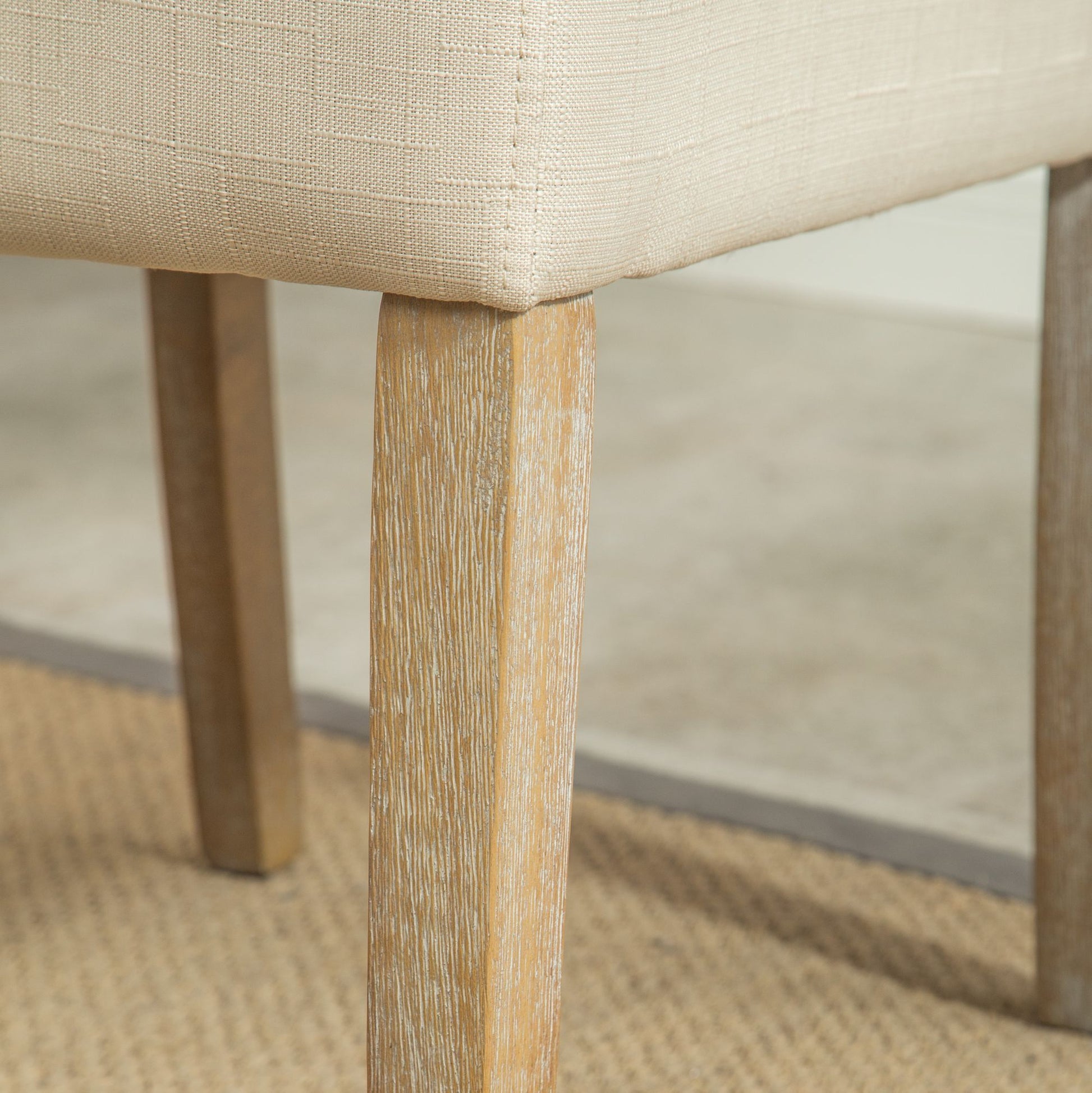 Habit Solid Wood Tufted Parsons Dining Chair, Set of 2, Tan image 7