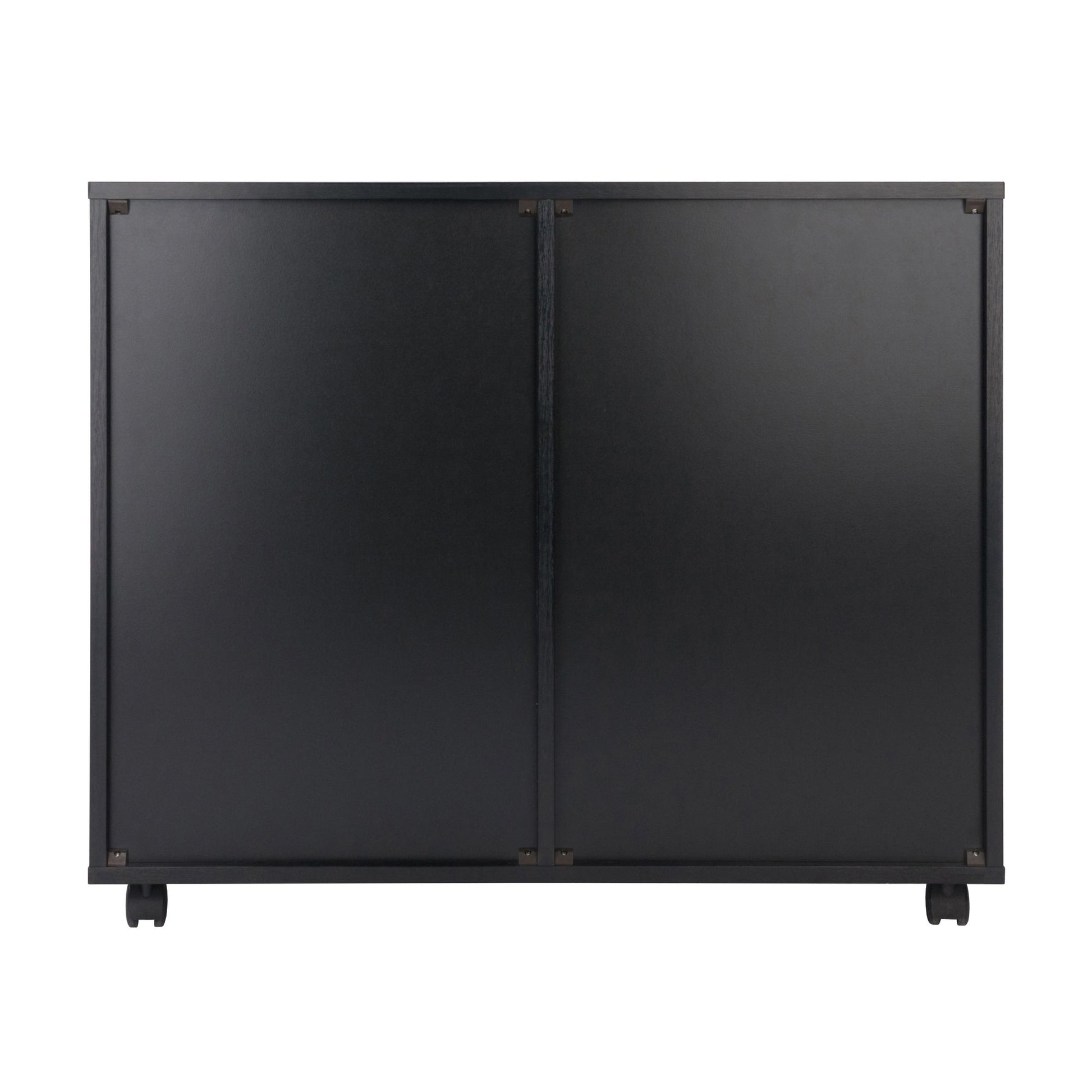 Halifax Wide 2-Door Storage Cabinet; 4-Drawer; Black image 4