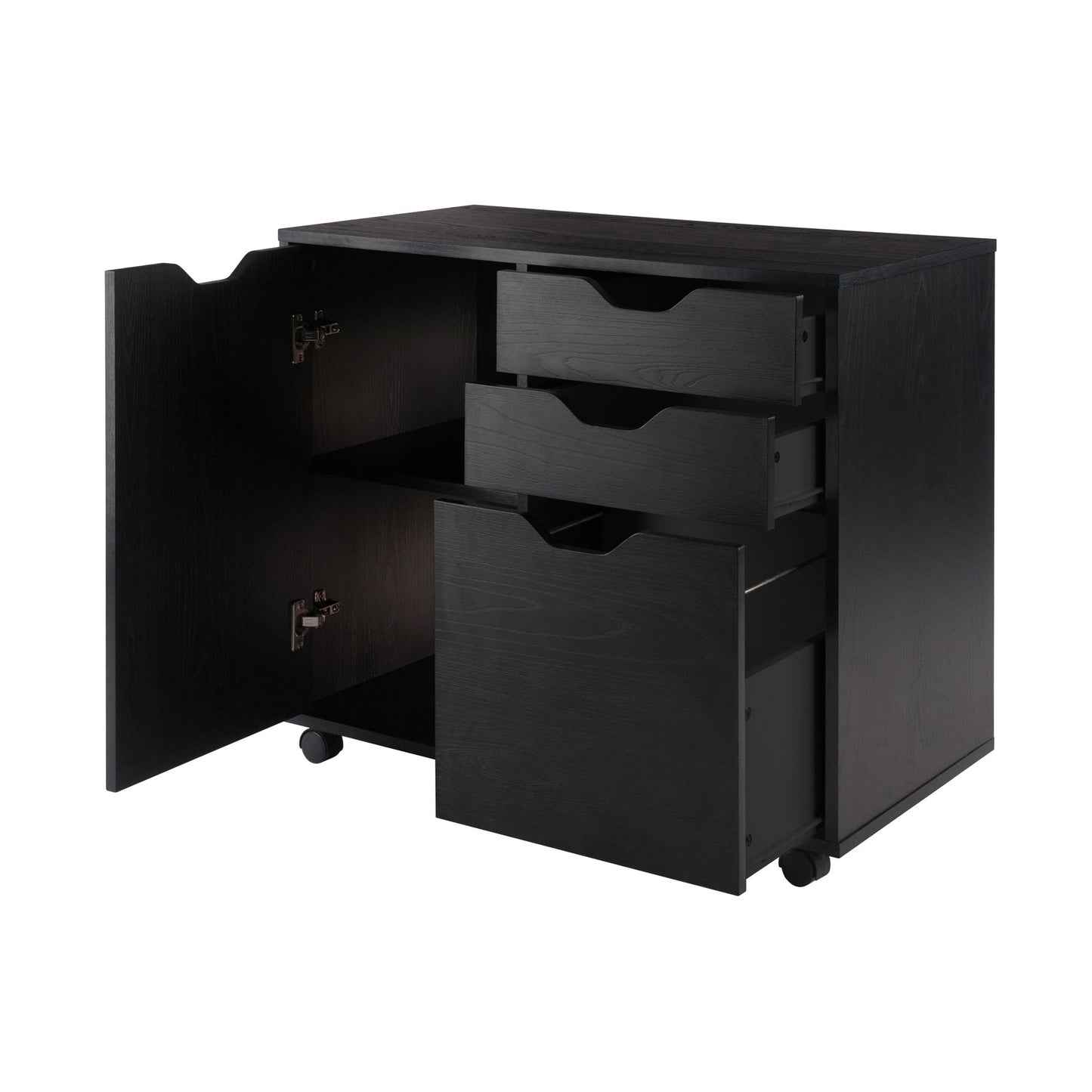 Halifax Wide Storage Cabinet; 2-Drawer; Filing Cabinet; Black image 4
