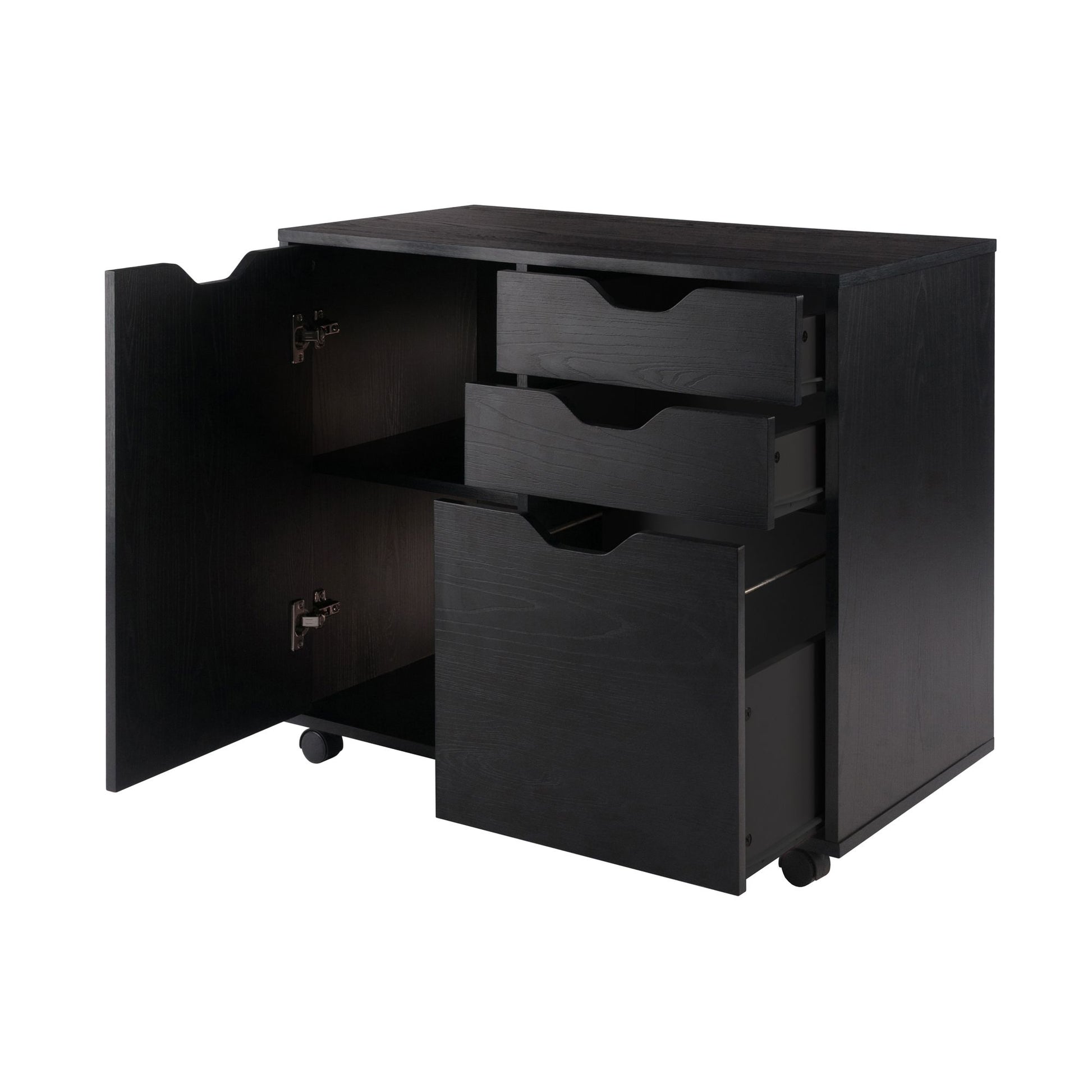 Halifax Wide Storage Cabinet; 2-Drawer; Filing Cabinet; Black image 4