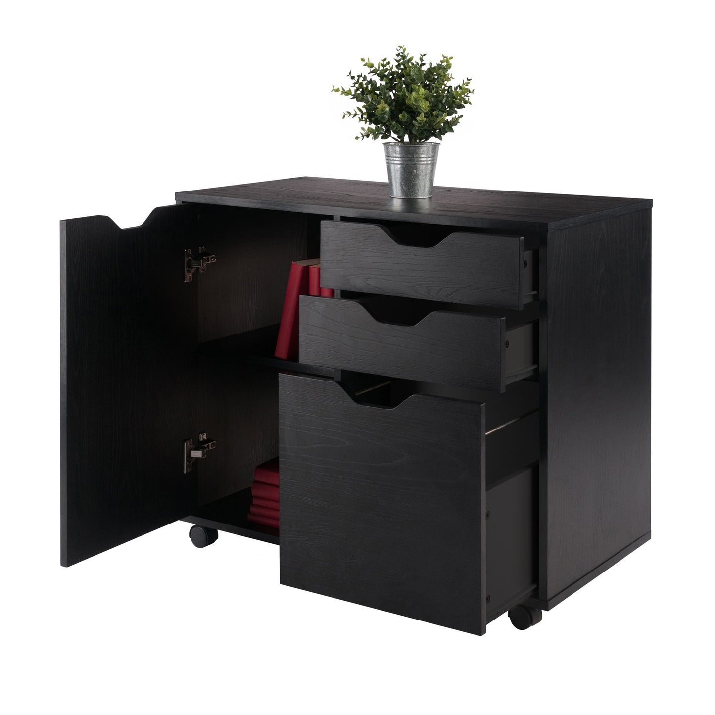 Halifax Wide Storage Cabinet; 2-Drawer; Filing Cabinet; Black image 5