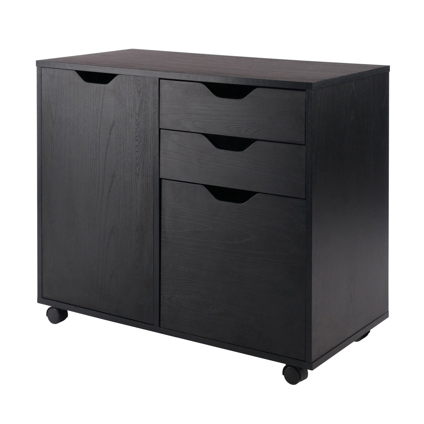 Halifax Wide Storage Cabinet; 2-Drawer; Filing Cabinet; Black image 1