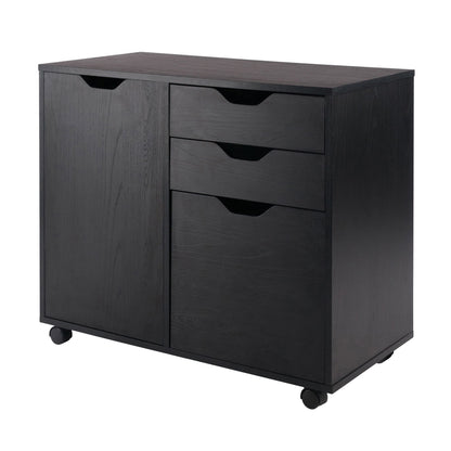 Halifax Wide Storage Cabinet; 2-Drawer; Filing Cabinet; Black image 1