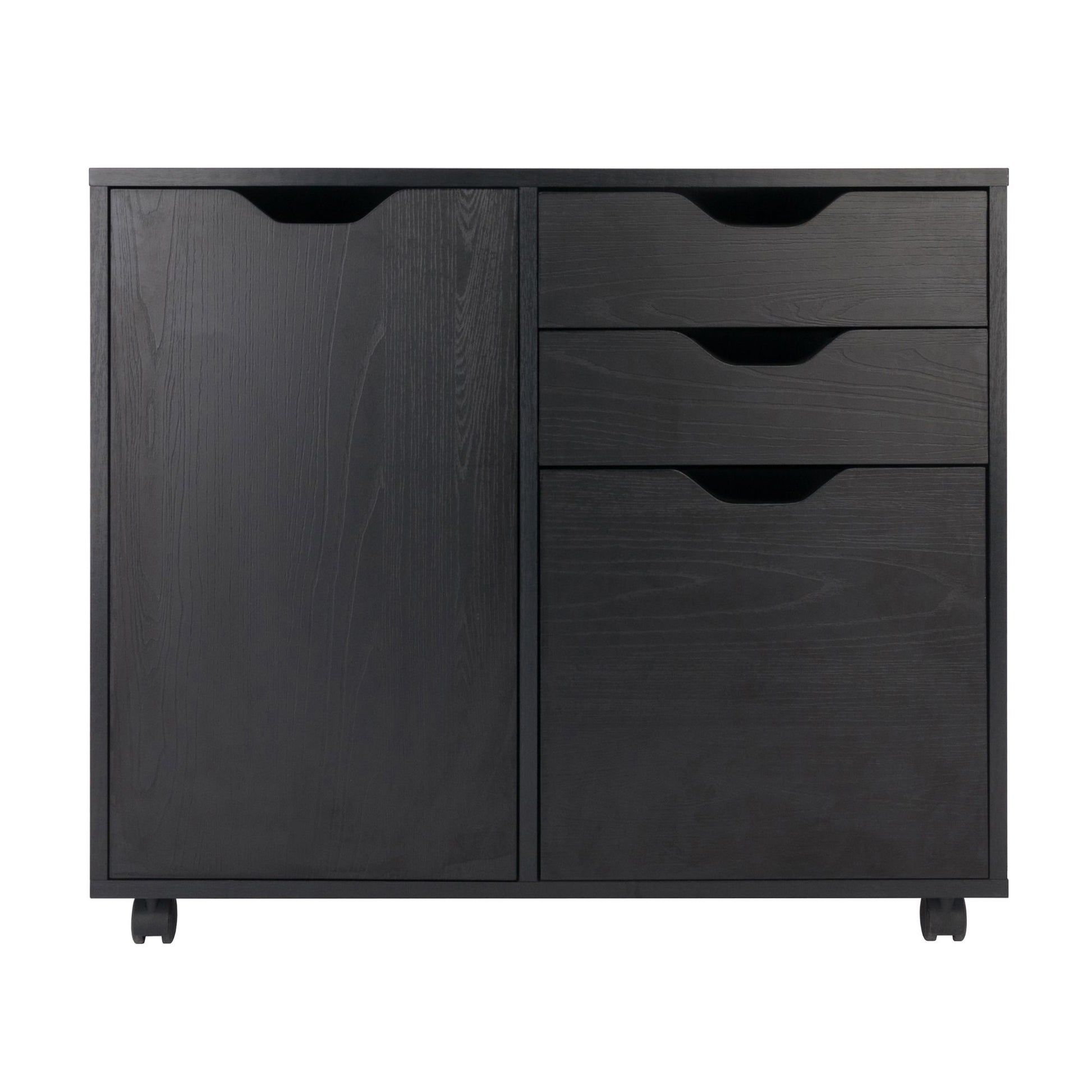 Halifax Wide Storage Cabinet; 2-Drawer; Filing Cabinet; Black image 3
