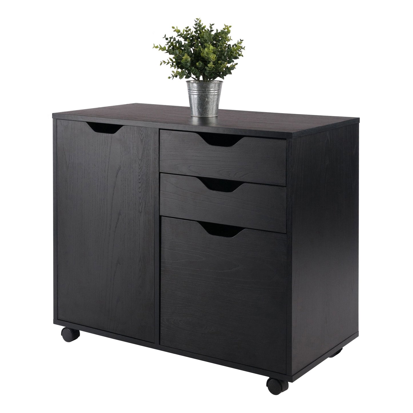 Halifax Wide Storage Cabinet; 2-Drawer; Filing Cabinet; Black image 6
