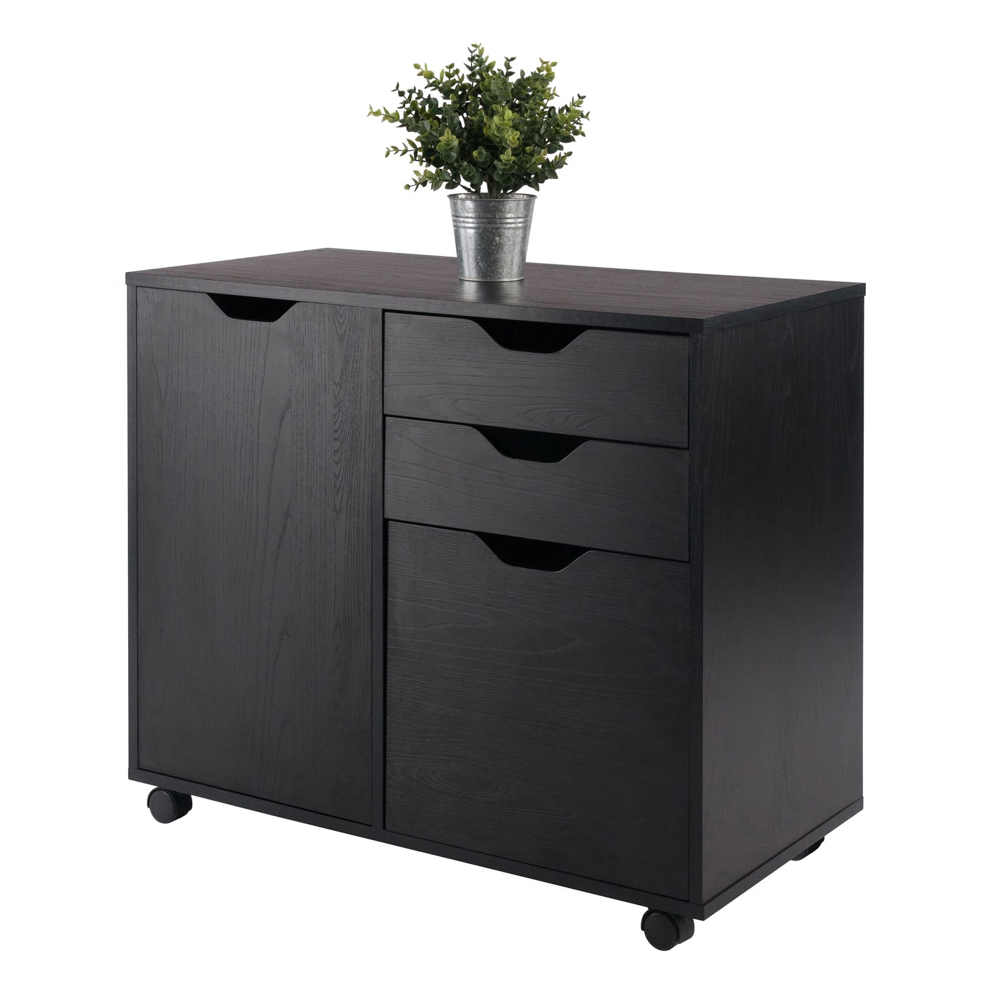 Halifax Wide Storage Cabinet; 2-Drawer; Filing Cabinet; Black image 6