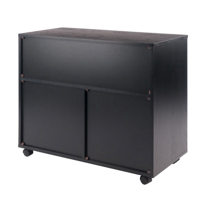 Halifax Wide Storage Cabinet; 3-Small & 2-Wide Drawers; Black image 5