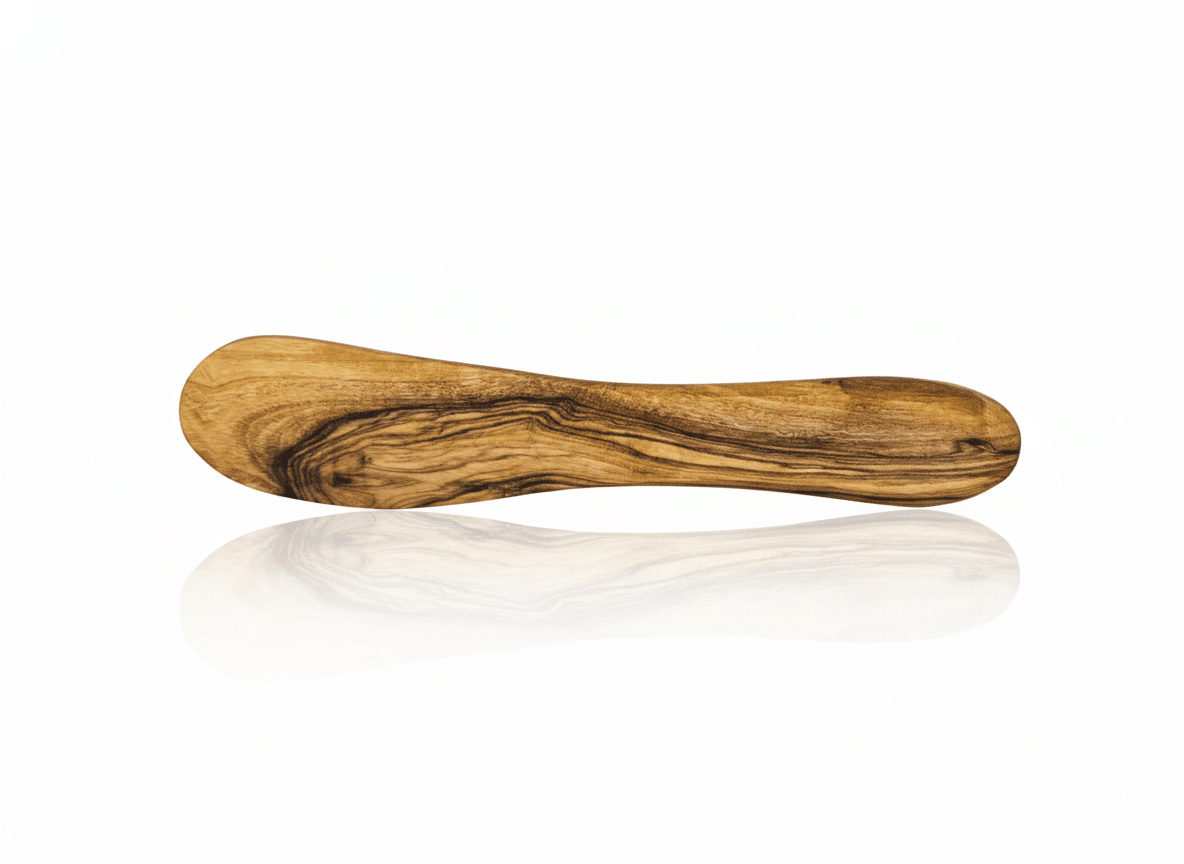 Handcrafted Mediterranean Olive Wood Butter Knife - Premium Natural Wooden Spreader for Butter, Cream Cheese, Jams and D image 1