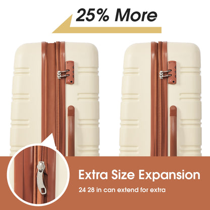 Hardshell Luggage Sets 2Pcs + Bag Spinner Suitcase with TSA Lock Lightweight 20" + 24" image 3
