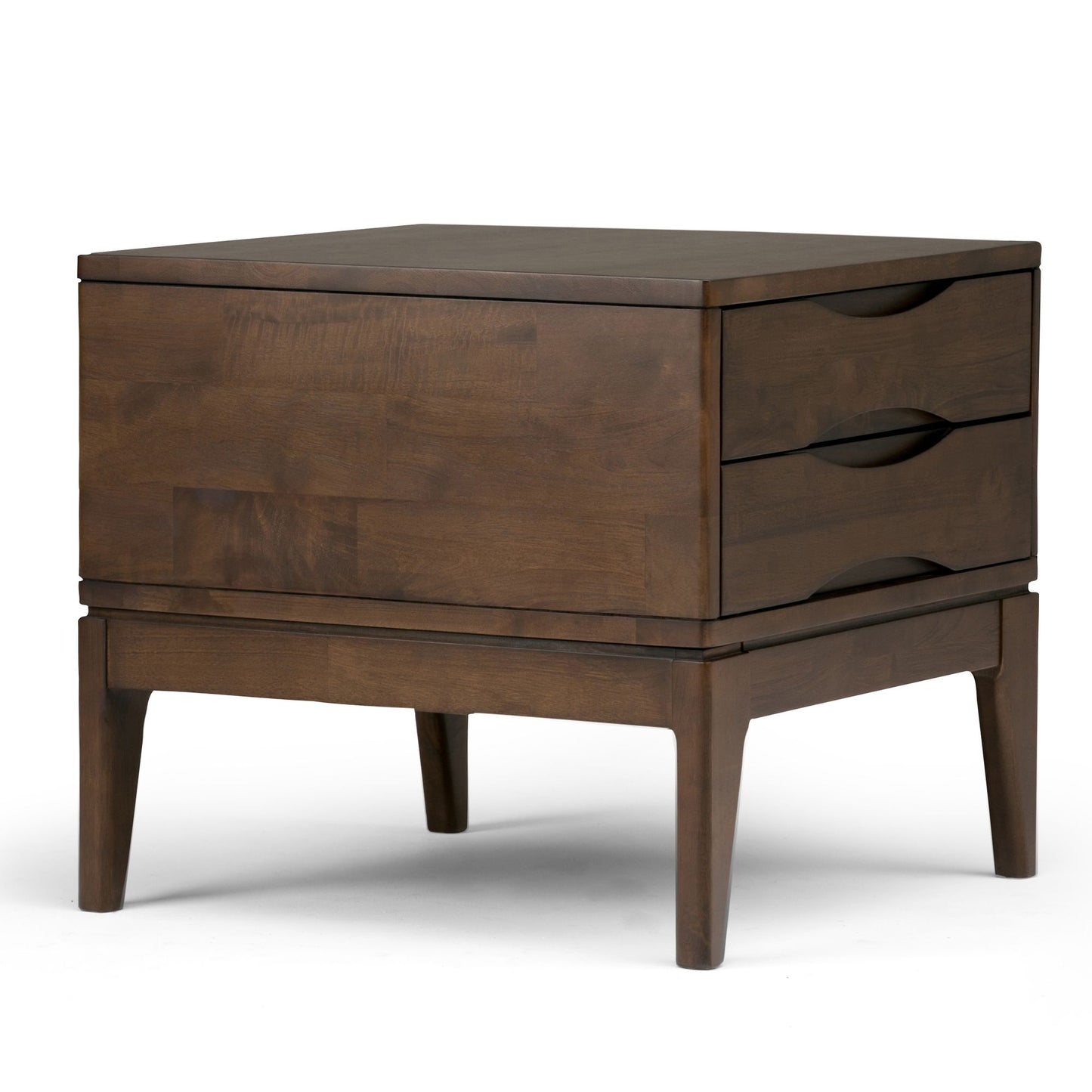 Harper 22 inch Wide Solid Wood End Table in Walnut Brown image 4