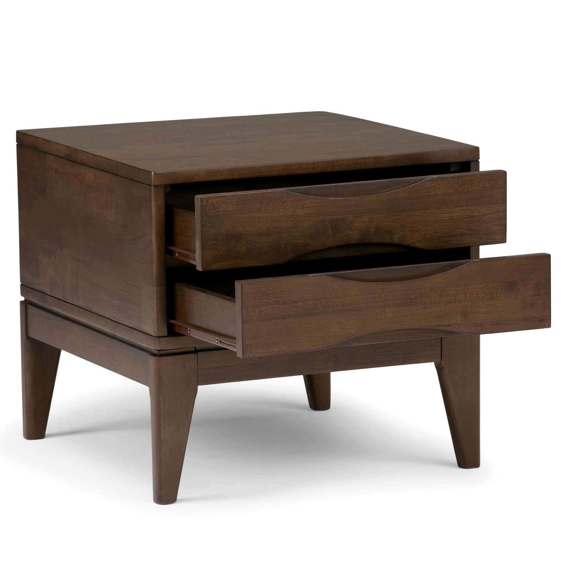 Harper 22 inch Wide Solid Wood End Table in Walnut Brown image 6