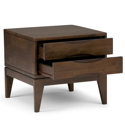 Harper 22 inch Wide Solid Wood End Table in Walnut Brown image 6