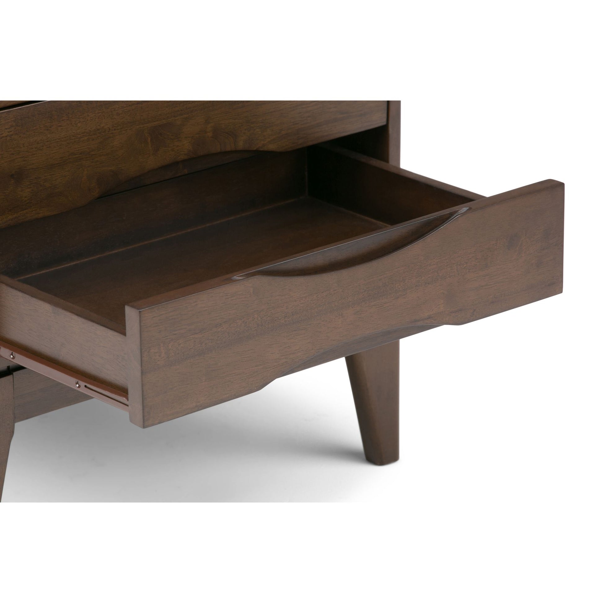 Harper 22 inch Wide Solid Wood End Table in Walnut Brown image 2