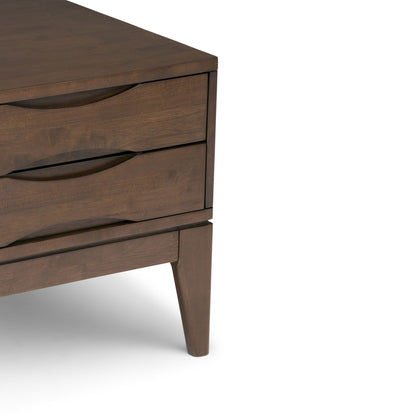 Harper 22 inch Wide Solid Wood End Table in Walnut Brown image 3