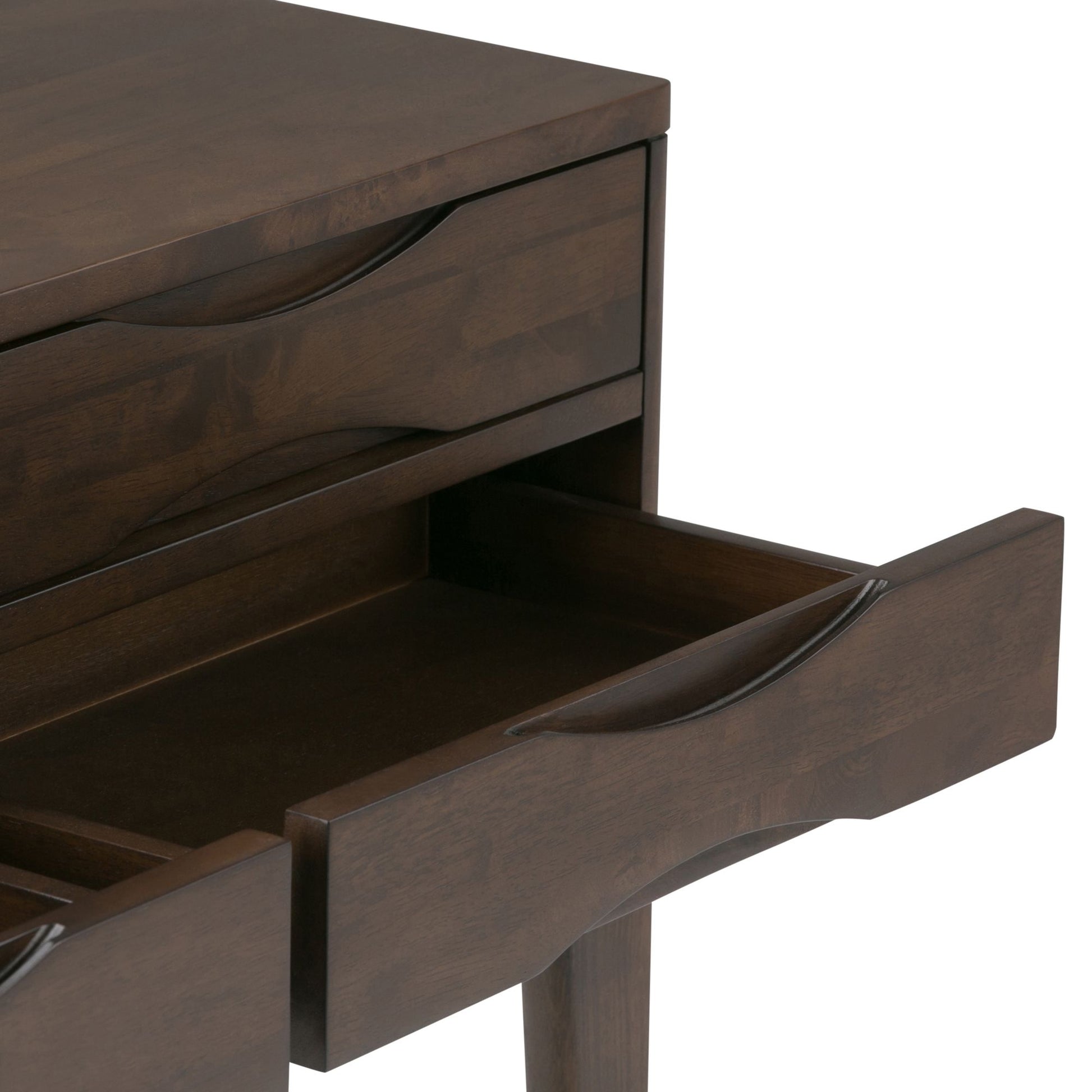 Harper 40 inch Wide Solid Wood Hallway Console Table in Walnut Brown image 2