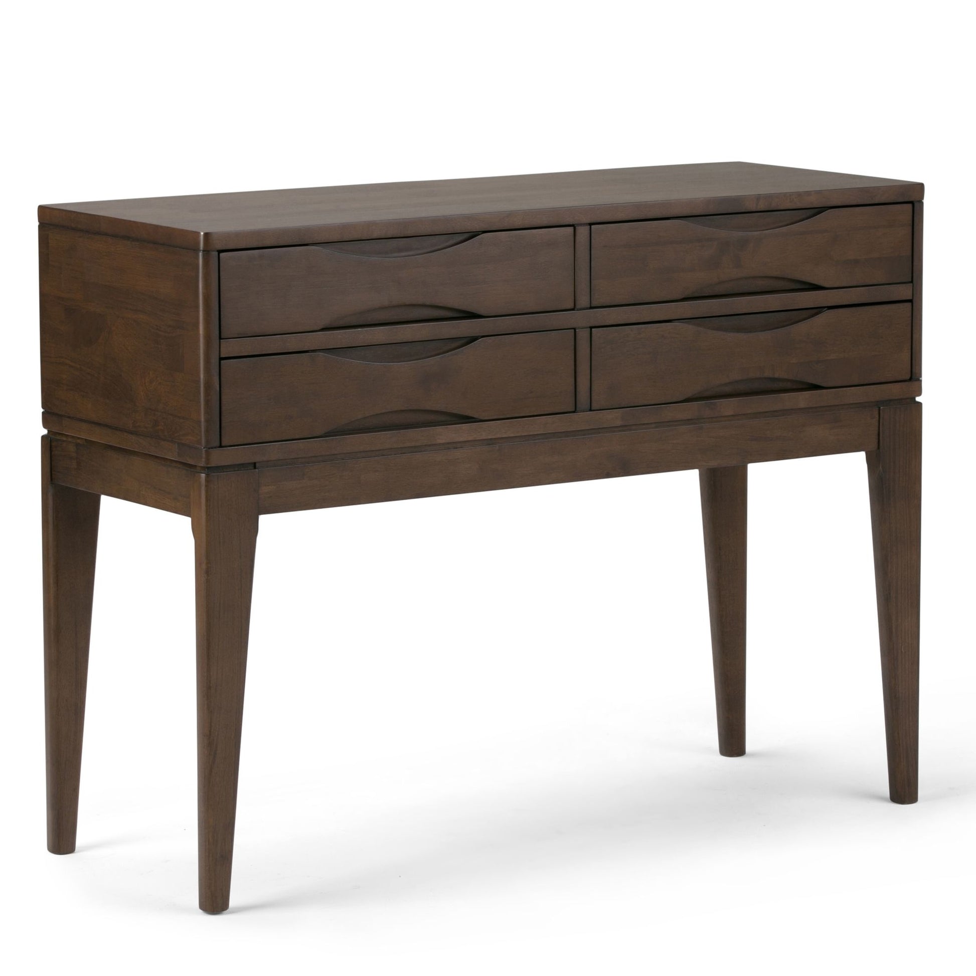 Harper 40 inch Wide Solid Wood Hallway Console Table in Walnut Brown image 1