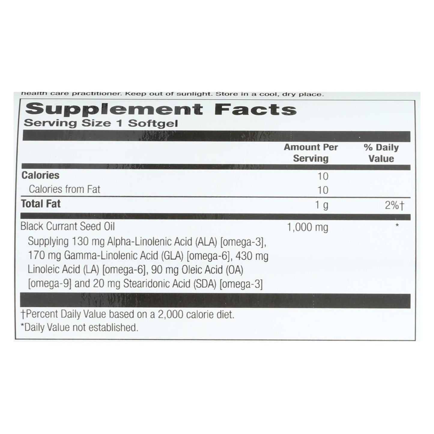 Health From The Sun Black Currant Oil Dietary Supplement - 1 Each - 60 Sgel image 2