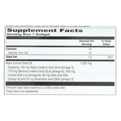 Health From The Sun Black Currant Oil Dietary Supplement - 1 Each - 60 Sgel image 2