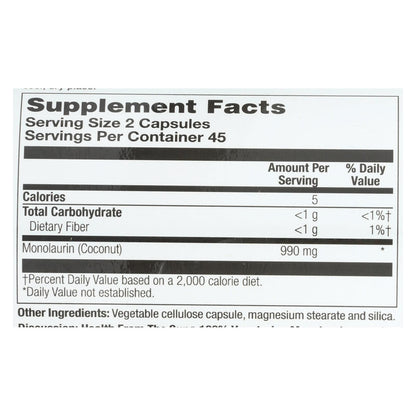 Health From The Sun Monolaurin - 1 Each - 90 Vcap image 3