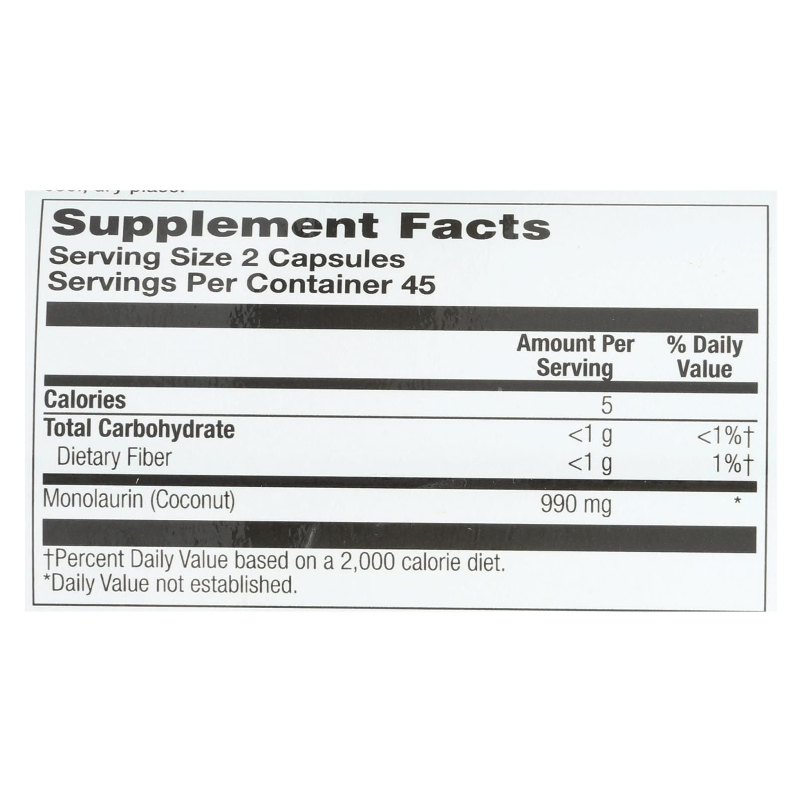 Health From The Sun Monolaurin - 1 Each - 90 Vcap image 4
