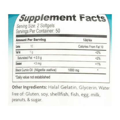 Health Logics Black Cumin Seed Oil - 100 Softgels image 3