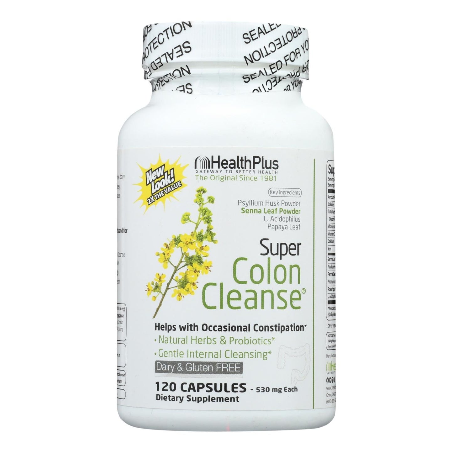 Health Plus - Super Colon Cleanse - 120 Capsules image 1