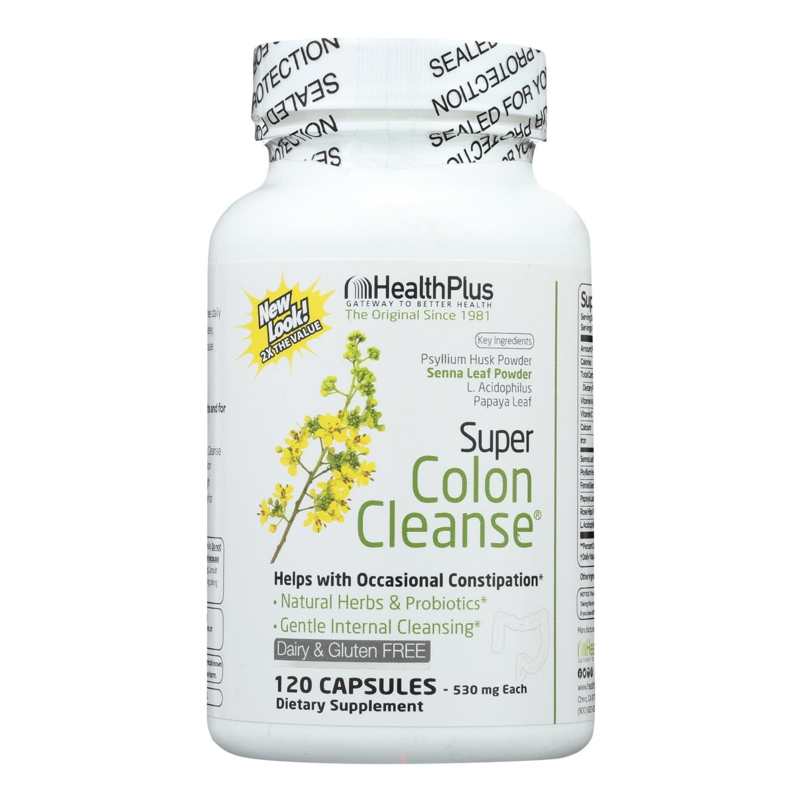 Health Plus - Super Colon Cleanse - 120 Capsules image 1