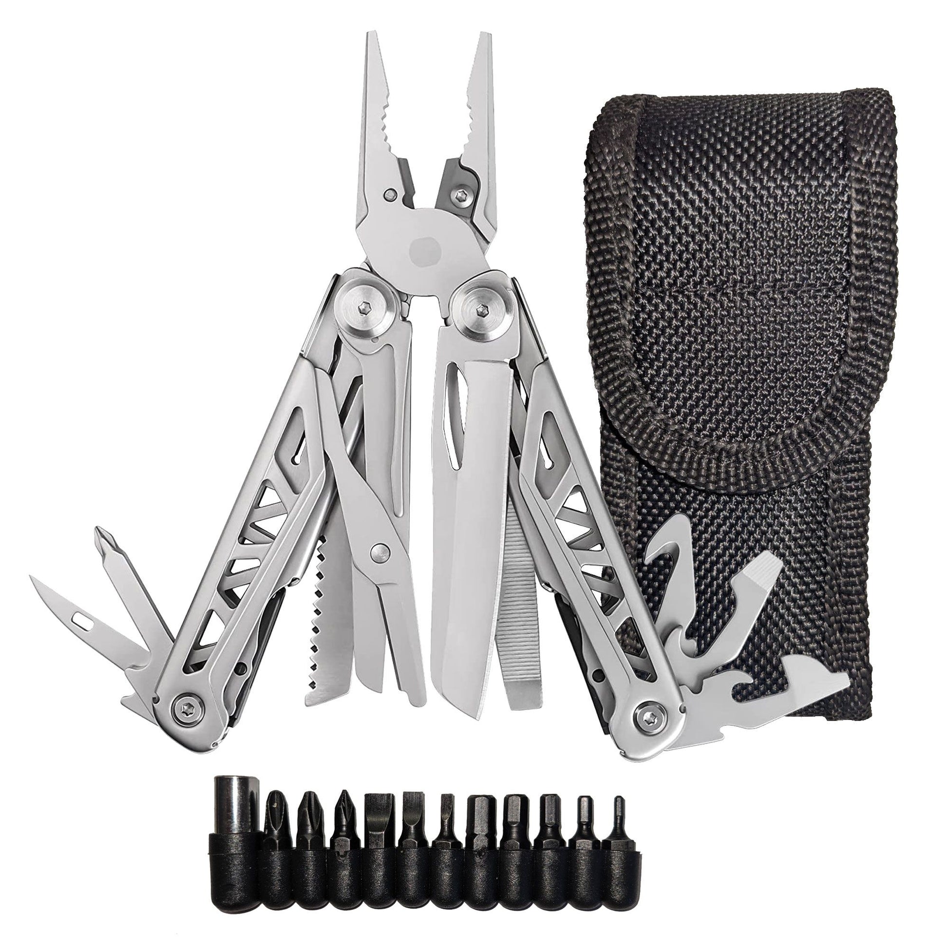 Heavy Duty Multitool | Military Grade Stainless Steel Frame;  Deep Profile Blade;  First Aid Scissors;  Sturdy Pliers;   image 1