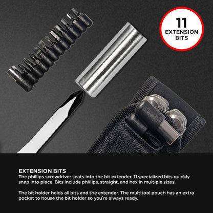 Heavy Duty Multitool | Military Grade Stainless Steel Frame;  Deep Profile Blade;  First Aid Scissors;  Sturdy Pliers;   image 6
