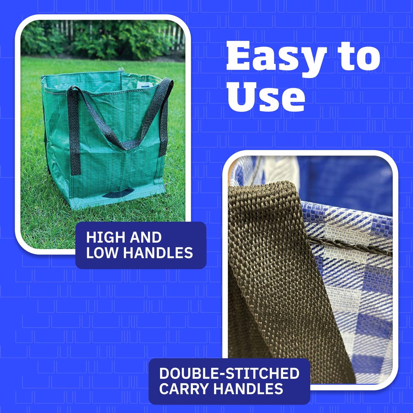 Heavy Duty Storage Tote Bag 22-Gallon Rugged Woven Polypropylene Moving Bag image 4