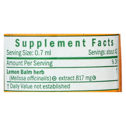 Herb Pharm - Lemon Balm Glycerite - 1 Each-1 Oz image 2
