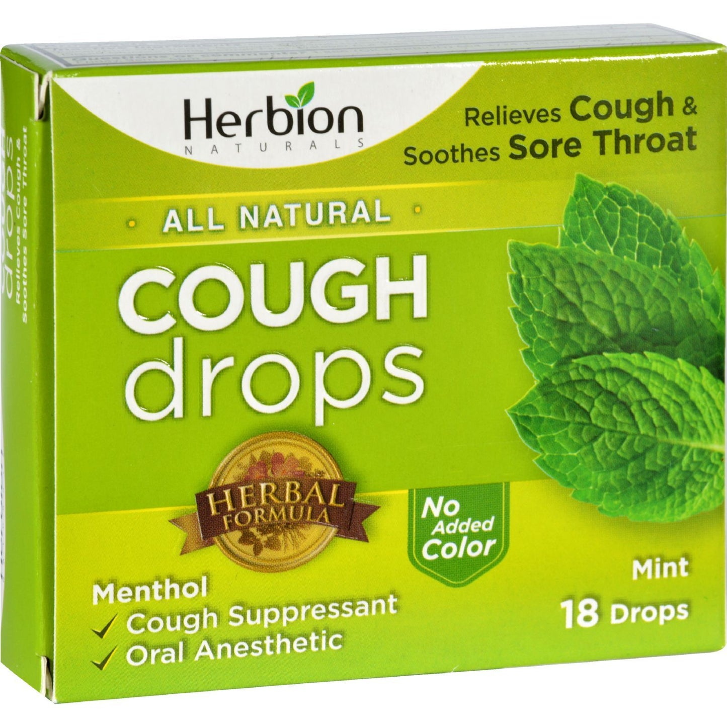 Herbion Naturals Cough Drops - All Natural - Mint - 18 Drops image 1