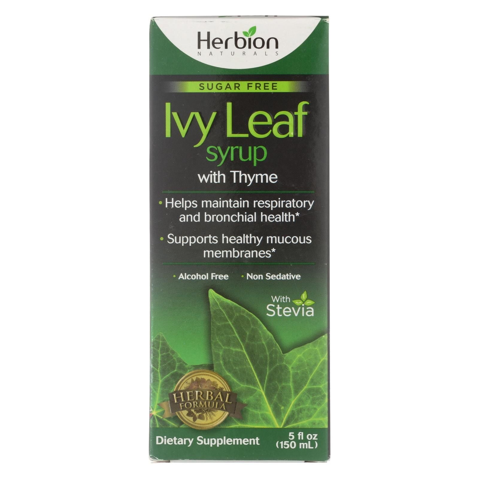 Herbion Naturals Sugar Free Ivy Leaf Syrup With Thyme Dietary Supplement - 1 Each - 5 Oz image 1