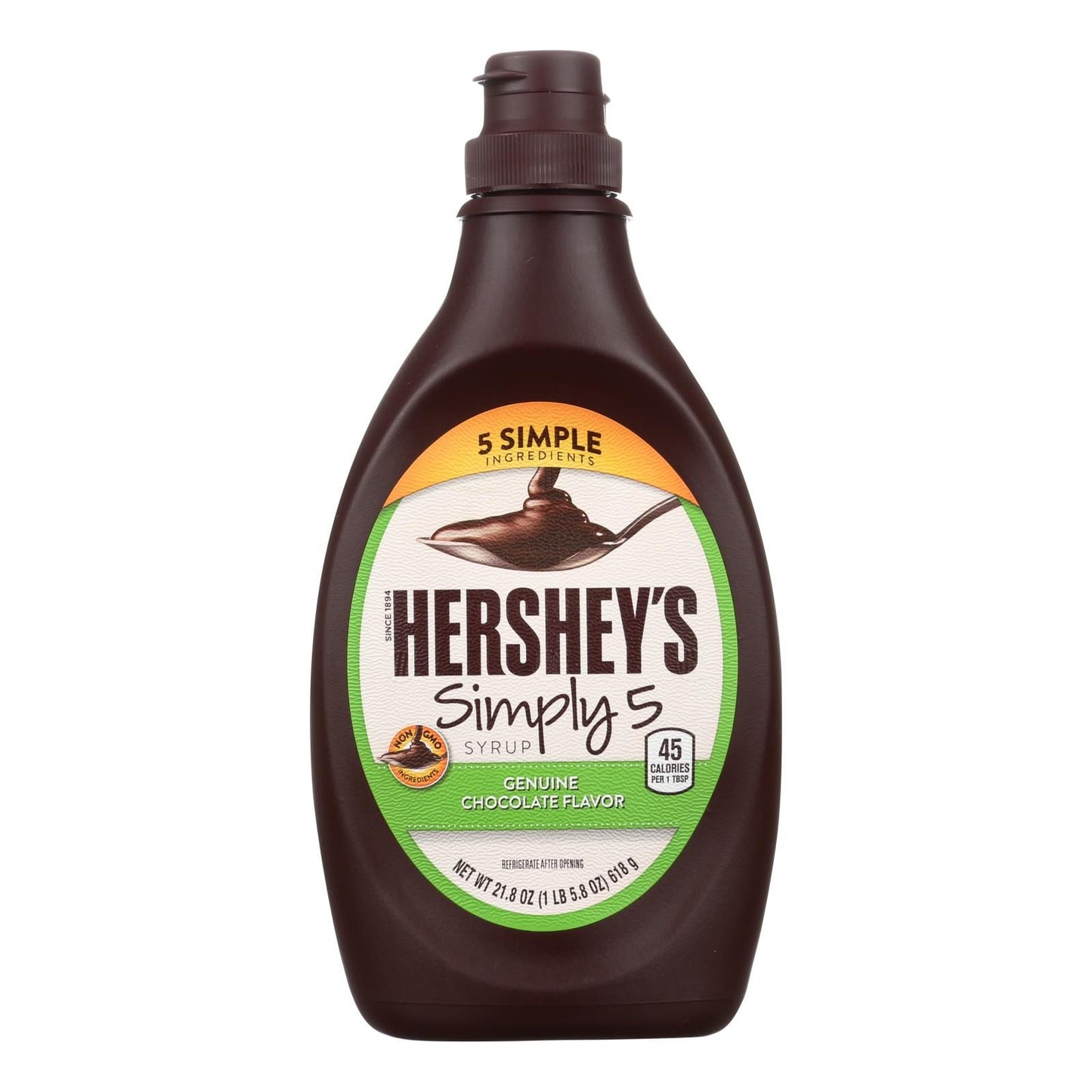 Hershey Chocolate Syrup - Simply 5 - Case Of 12 - 21.8 Oz image 1