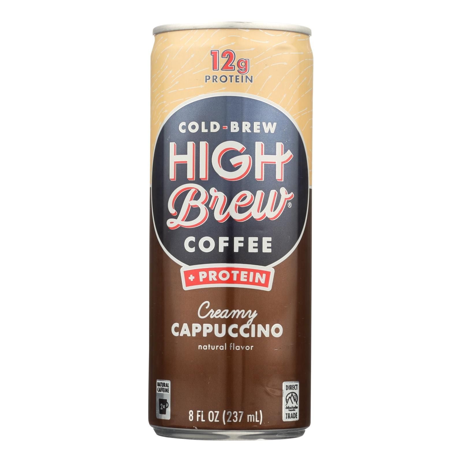 High Brew Coffee Cold Brew Coffee - Creamy Cappuccino - Case Of 12 - 8 Fl Oz image 1