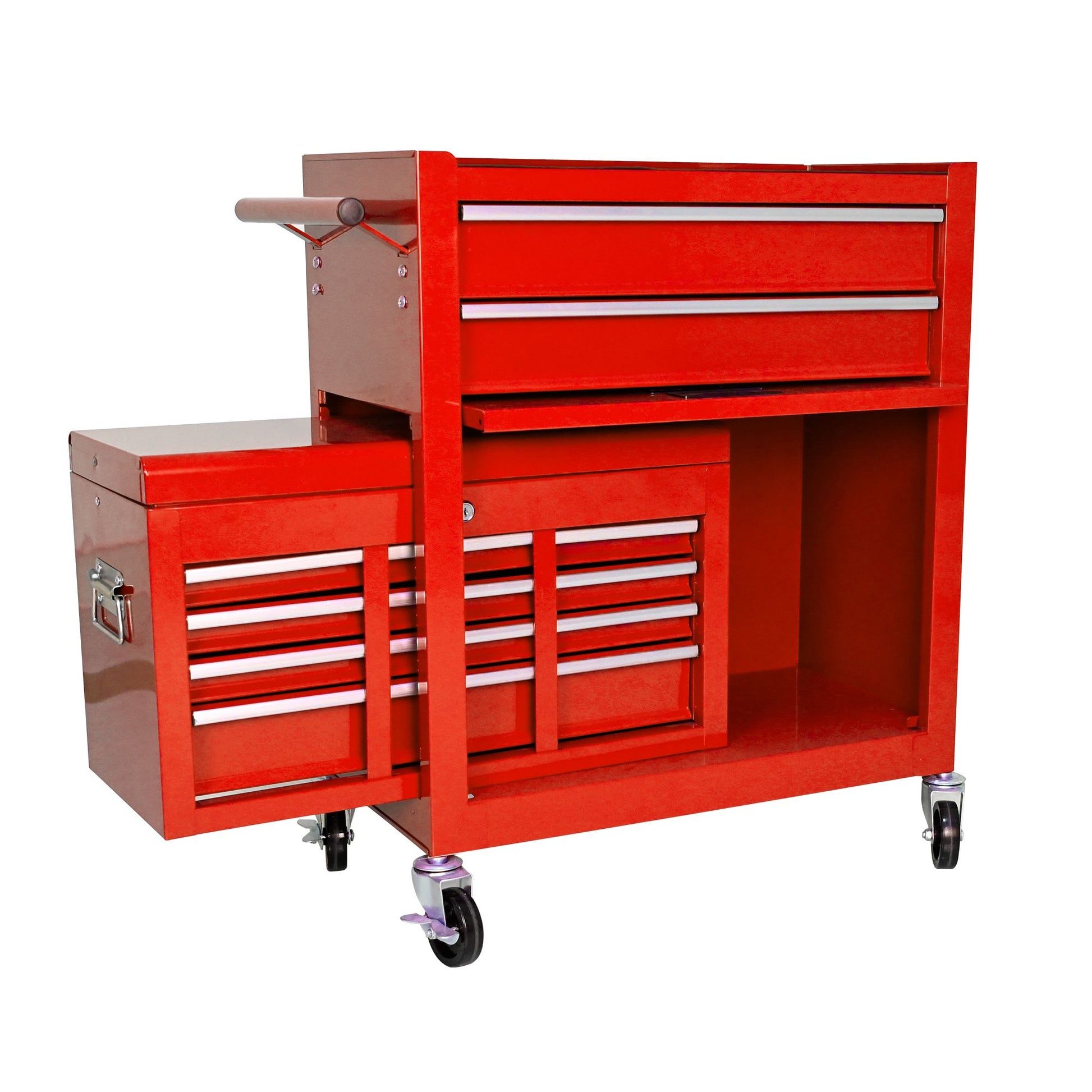High Capacity Rolling Tool Chest with Wheels and Drawers, 8-Drawer Tool Storage Cabinet--RED image 9