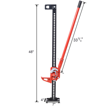 High Lift Farm Jack, 48" Utility Farm Jack, 7000 lbs Capacity Ratcheting Off Road Utility Jack, Heavy-Duty Farm Jack for image 8