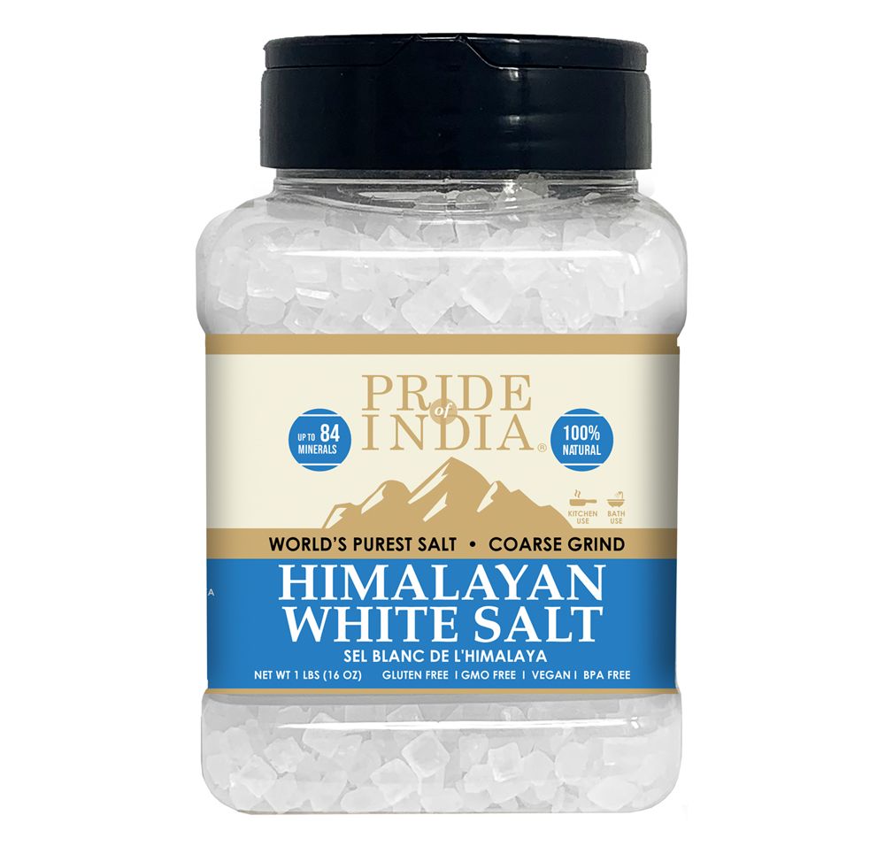 Himalayan White Salt by Pride Of India - 1lb - Rarest & Enriched W/84+ Natural Minerals- Low Sodium- Mineral Rich Nutrit image 8