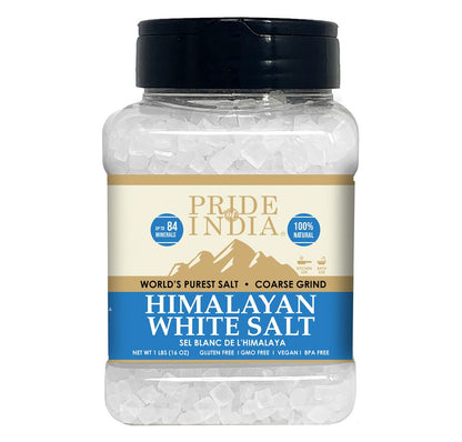 Himalayan White Salt by Pride Of India - 1lb - Rarest & Enriched W/84+ Natural Minerals- Low Sodium- Mineral Rich Nutrit image 8