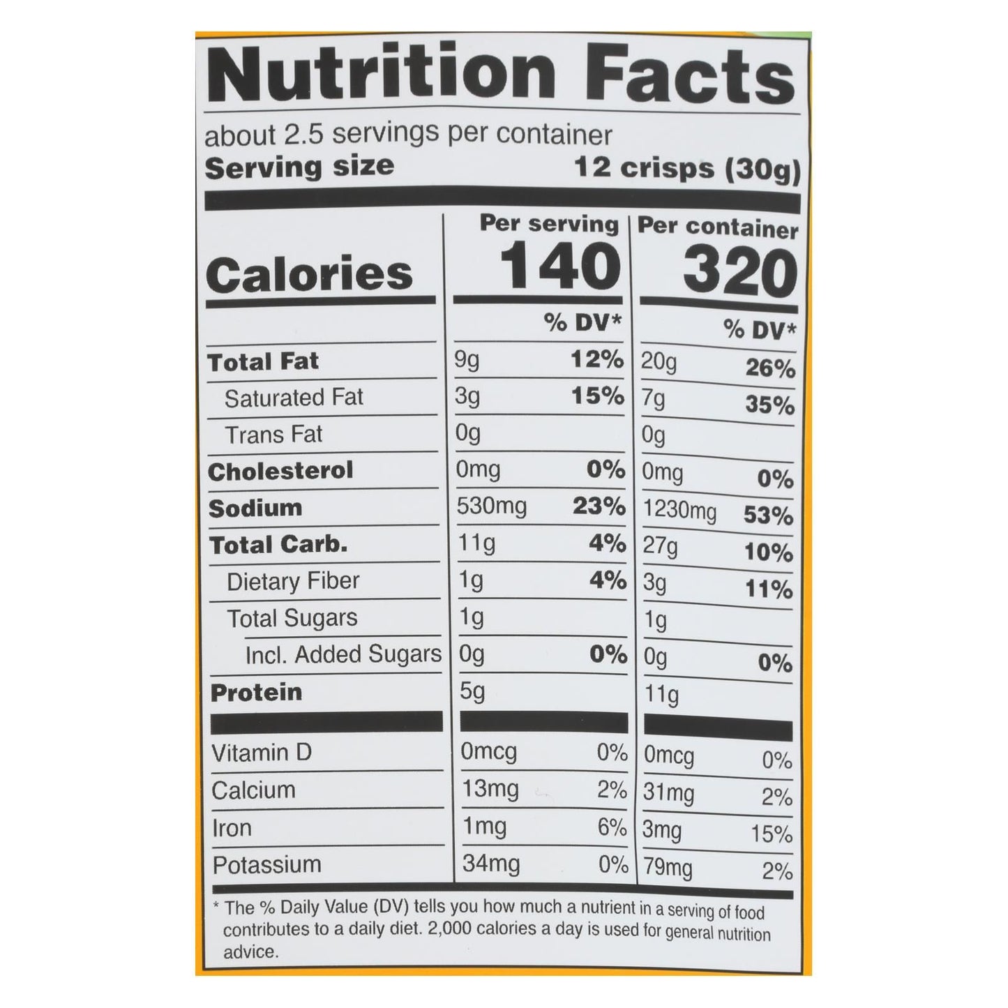 Hippie Snacks - Cauliflower Crsps Original - Case Of 8-2.5 Oz image 2