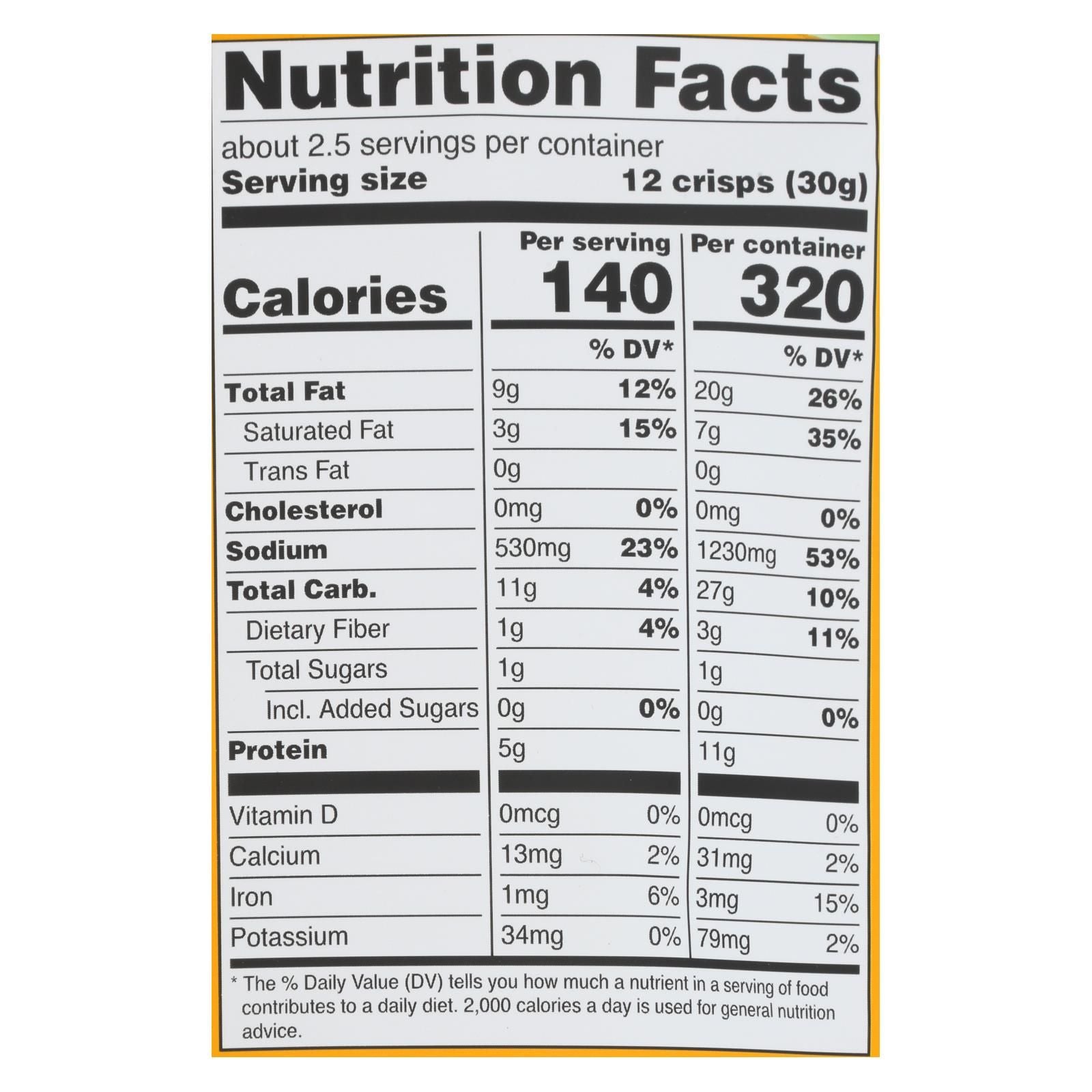 Hippie Snacks - Cauliflower Crsps Original - Case Of 8-2.5 Oz image 2