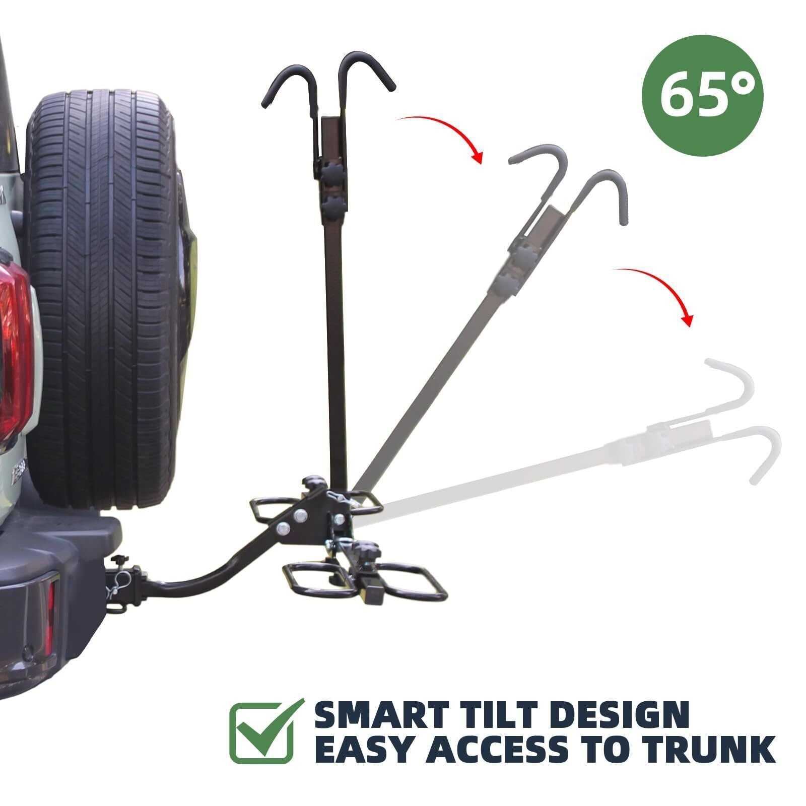 Hitch Mount Bike Rack, Heavy Weight Capacity Car Bike Rack 2'' Receiver for Standard, image 3