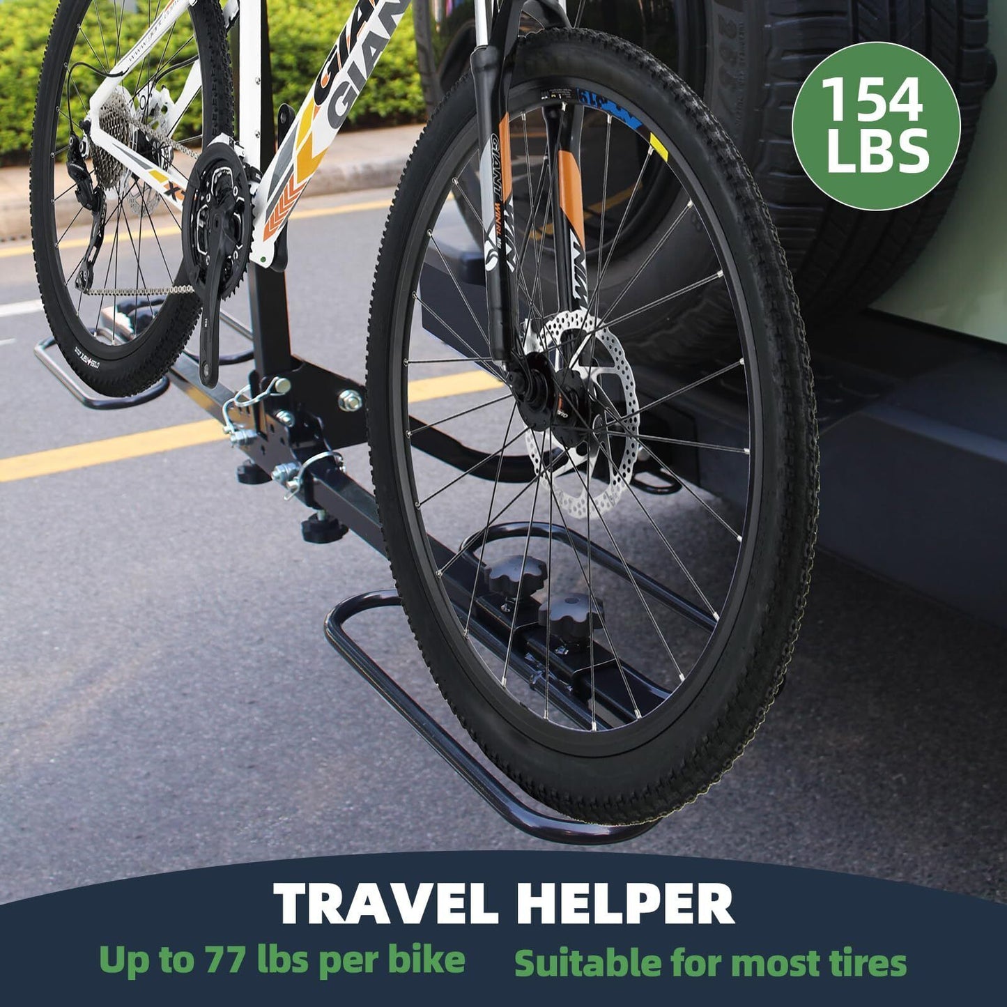 Hitch Mount Bike Rack, Heavy Weight Capacity Car Bike Rack 2'' Receiver for Standard, image 7