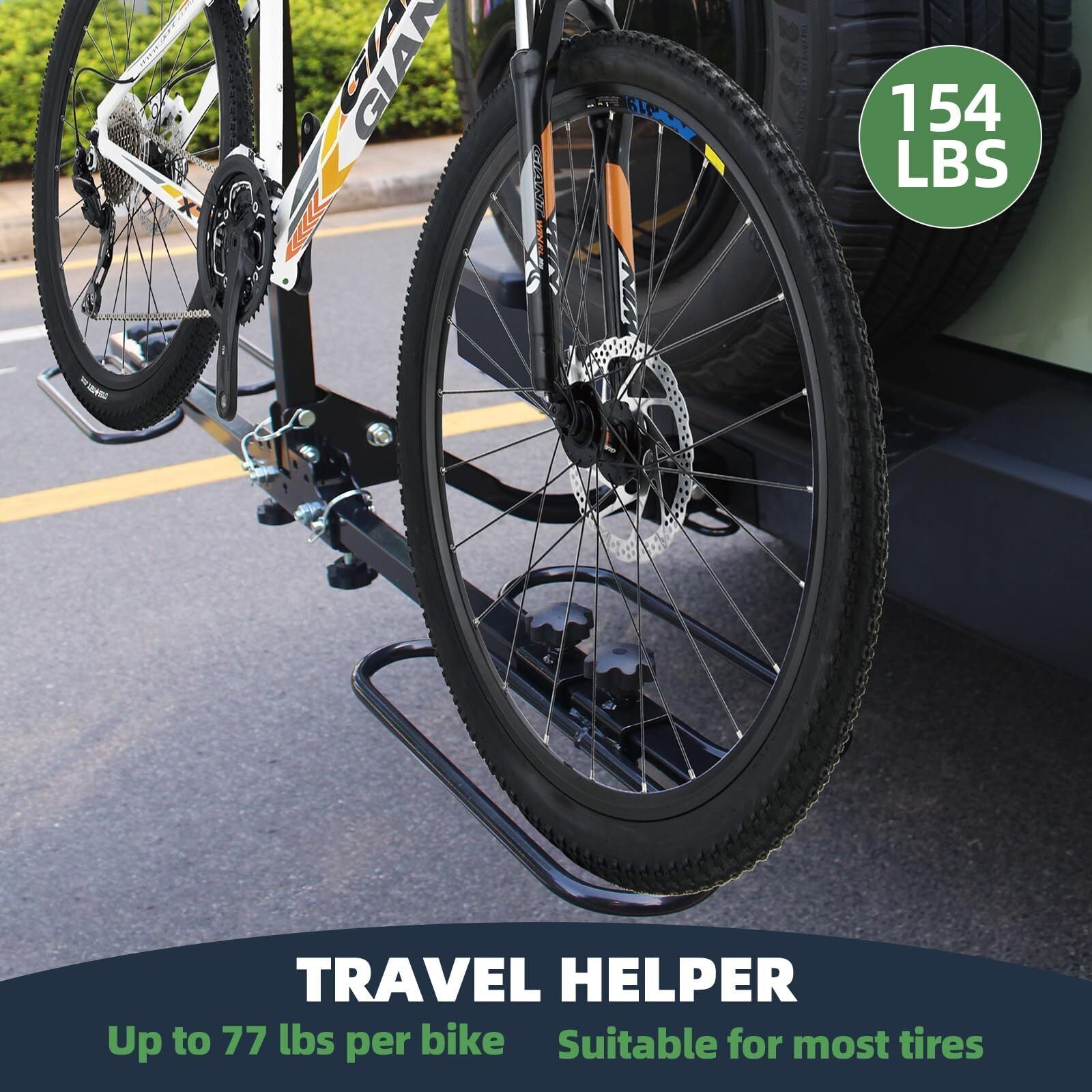 Hitch Mount Bike Rack, Heavy Weight Capacity Car Bike Rack 2'' Receiver for Standard, image 7