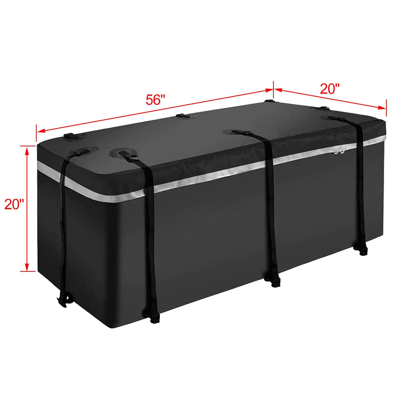 Hitch Mount Cargo Carrier Basket 60" X 21" X 6"+Waterproof Cargo Bag 13 Cubic Feet(56" 20" 20"),Hauling Weight Capacity  image 6